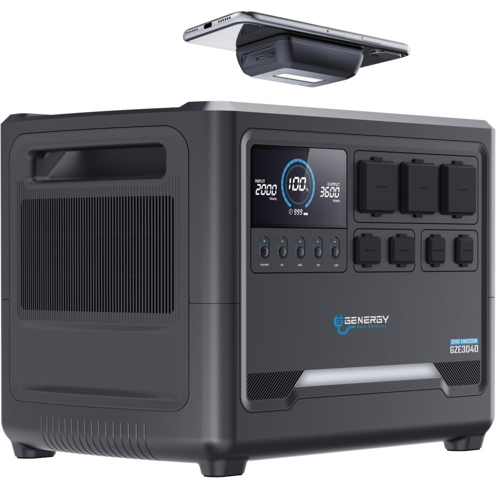 Genergy GZE - 3040 3072 Wh / 4000 W – Station d'énergie portable - MK SELLER EU