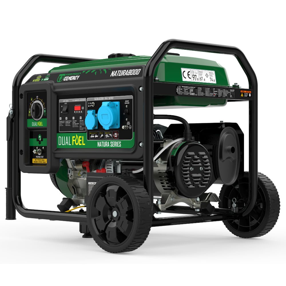 Genergy Natura 8000 8500 W – Groupe électrogène bi - carburant (démarrage électrique) - MK SELLER EU