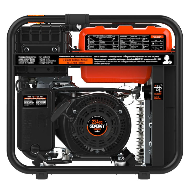 Genergy Rodas 3800 W – Groupe électrogène Inverter (démarrage électrique) - MK SELLER EU