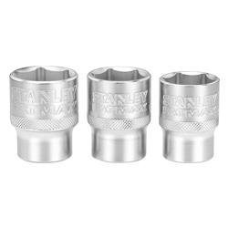 Stanley Jeu de Douilles 1/2" 6 pans 21 - 22 - 24 mm FATMAX - 3 pièces - MK SELLER EU